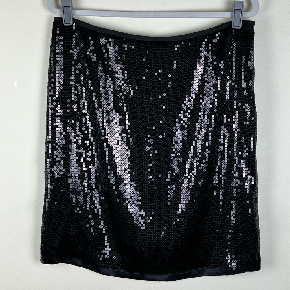 Ann Taylor | Black Sequins Mini Skirt | 12